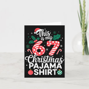 Funny 67 Six Seven Meme Brainrot Cringe Christmas Card
