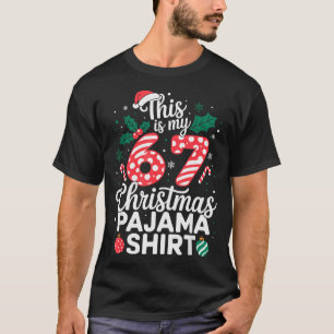 Funny 67 Six Seven Meme Brainrot Cringe Christmas T-Shirt