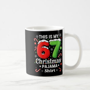 Funny 67 Six Seven Meme Christmas Pajama Shirt Kid Coffee Mug