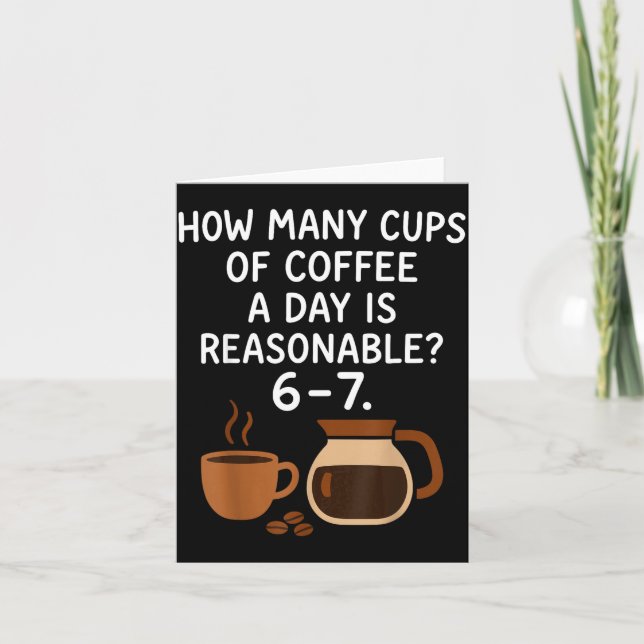 Funny 67 Six Seven Meme Coffee Lover Teacher  Card (Front)