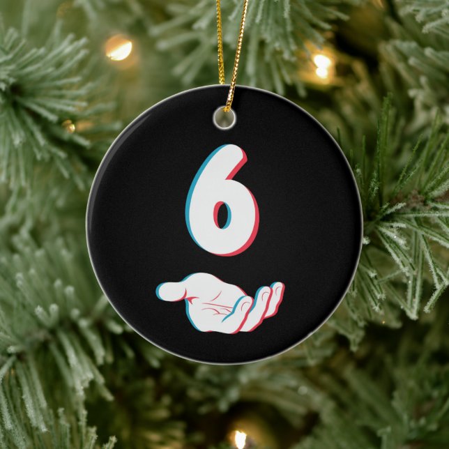 Funny 67 Six Seven Meme Couple Matching  Ceramic Ornament (Tree)