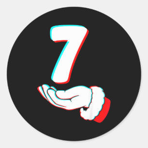 Funny 67 Six Seven Meme Couple Matching Christmas Classic Round Sticker