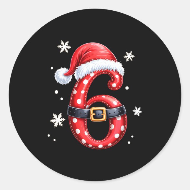 Funny 67 Six Seven Meme Couple Matching Christmas  Classic Round Sticker (Front)