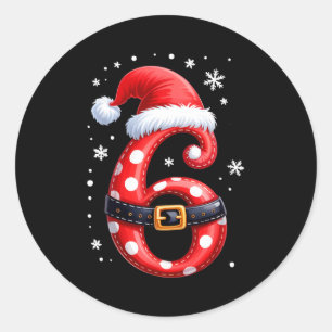 Funny 67 Six Seven Meme Couple Matching Christmas Classic Round Sticker
