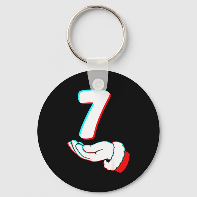 Funny 67 Six Seven Meme Couple Matching Christmas  Keychain (Front)