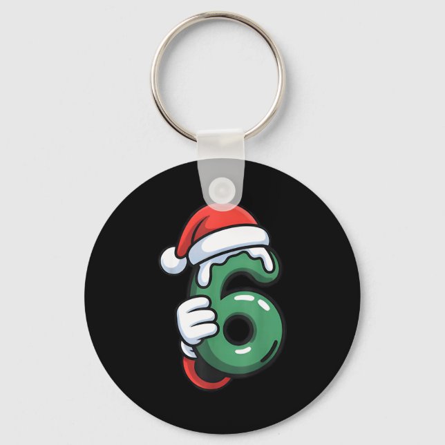 Funny 67 Six Seven Meme Couple Matching Christmas  Keychain (Front)