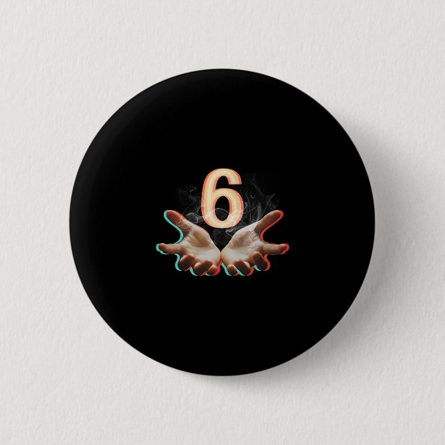 Funny 67 Six Seven Meme Couple Matching Halloween  2 Inch Round Button (Front)