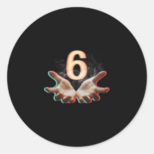Funny 67 Six Seven Meme Couple Matching Halloween Classic Round Sticker