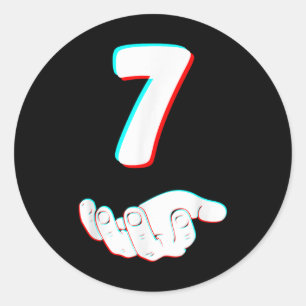 Funny 67 Six Seven Meme Couple Matching Halloween Classic Round Sticker