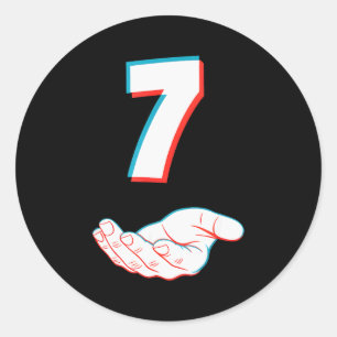 Funny 67 Six Seven Meme Couple Matching Halloween Classic Round Sticker