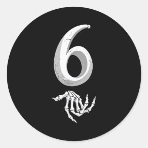Funny 67 Six Seven Meme Couple Matching Halloween  Classic Round Sticker