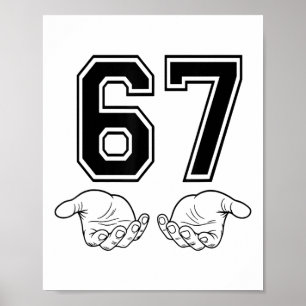 Funny 67 Six Seven Meme Couple Matching Halloween  Poster