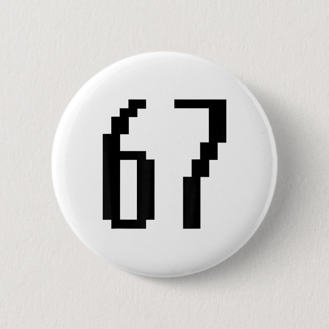 Funny 67 Six Seven Meme Couple Matching Retro Arca 2 Inch Round Button (Front)
