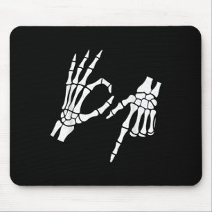 Funny 67 Six Seven Meme Halloween Skeleton Hands  Mouse Pad
