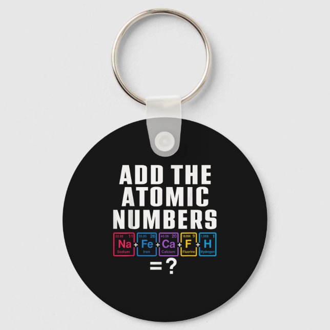 Funny 67 Six Seven Meme Matching Elements Periodic Keychain (Front)