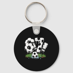 Funny 67 Soccer Drip Number 67 Soccer  Keychain