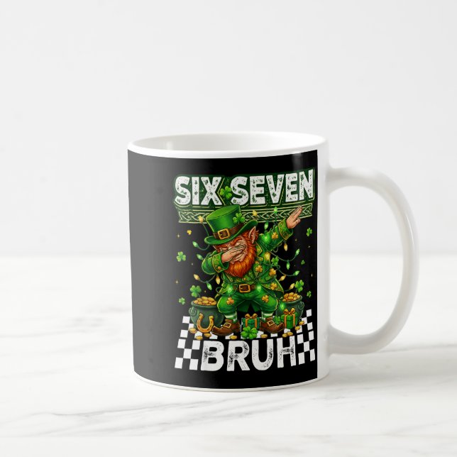 Funny 67 St Patricks Day Dabbing Leprechaun Six Se Coffee Mug (Right)