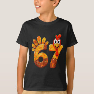 Funny 67 Thanksgiving 6 7 Meme Humor Turkey Kids M T-Shirt