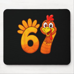 Funny 67 Thanksgiving Meme Turkey Six Seven Costum Mouse Pad