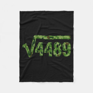 Funny 67 Trendy Square Root 4489 Camo Tee Fleece Blanket
