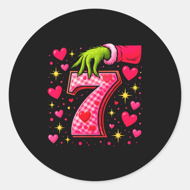 Funny 67 Valentine Meme Couple Matching Love  Classic Round Sticker (Front)