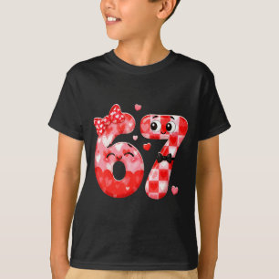 Funny 67 Valentines Meme Six Seven Heart 6 7 Women T-Shirt
