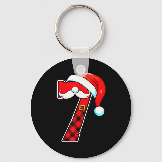 Funny 6 7 Couples Christmas Costume Matching Outfi Keychain (Front)