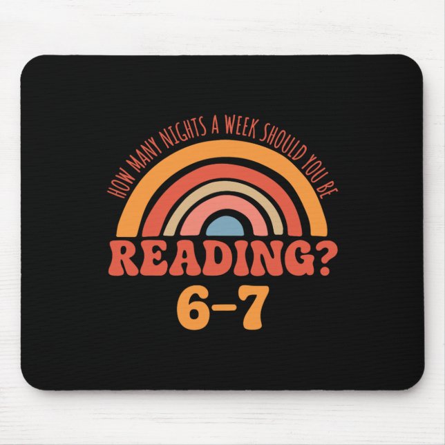 Funny 6-7 English Teacher 67 Meme Reading  Mouse Pad (Front)