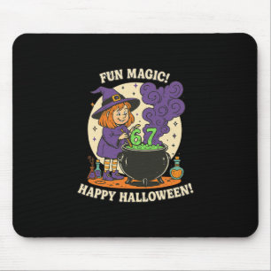 Funny 6 7 Halloween Costume Witch Cute Retro Fun M Mouse Pad