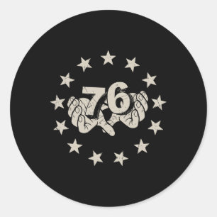 Funny 6 7 Hands Meme Usa 4th Of July 1776 2026 Six Classic Round Sticker