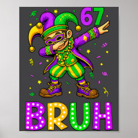 Funny 6 7 Mardi Gras Six Seven Dabbing Boy 67 Mard