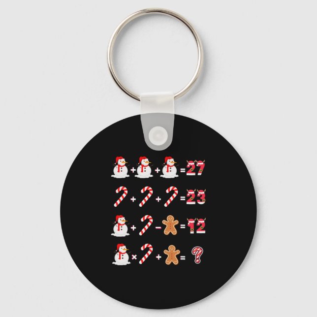 Funny 6 7 Meme 67 Christmas Order Of Operations Ma Keychain (Front)