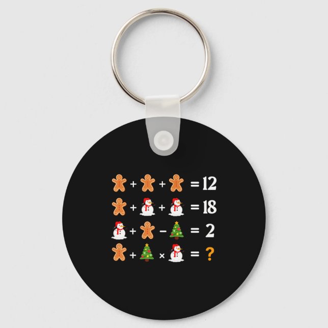 Funny 6 7 Meme Christmas Order Of Operations Math  Keychain (Front)