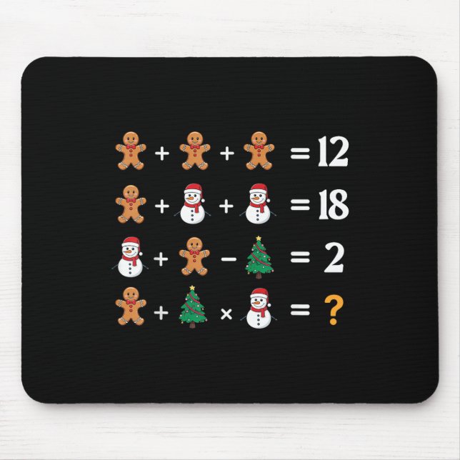 Funny 6 7 Meme Christmas Order Of Operations Math  Mouse Pad (Front)