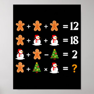 Funny 6 7 Meme Christmas Order Of Operations Math Poster