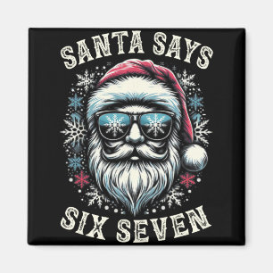 Funny 6-7 Meme Christmas Santa Six Seven 67 Xmas B Magnet