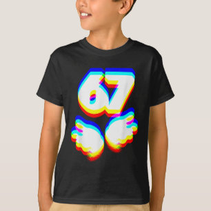 Funny 6 7 Meme Gen Alpha Slang Six Seven Edm Color T-Shirt