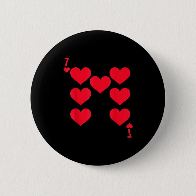 Funny 6 7 Of Hearts Matching 67 Meme Couple Valent 2 Inch Round Button (Front)