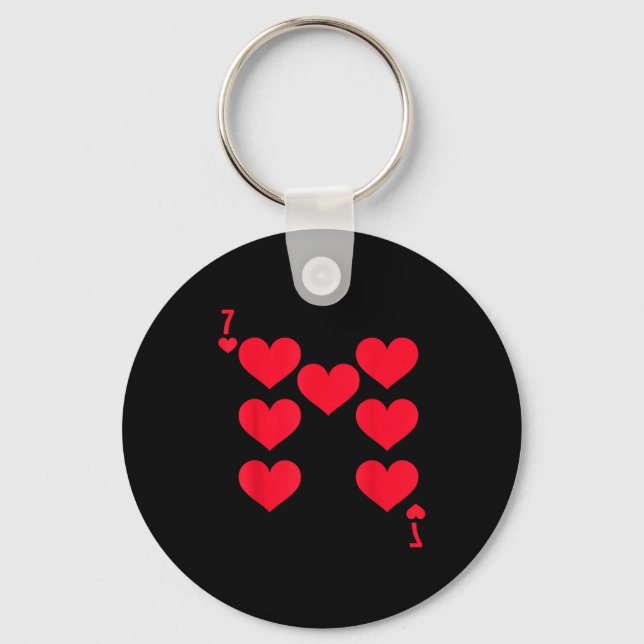 Funny 6 7 Of Hearts Matching 67 Meme Couple Valent Keychain (Front)