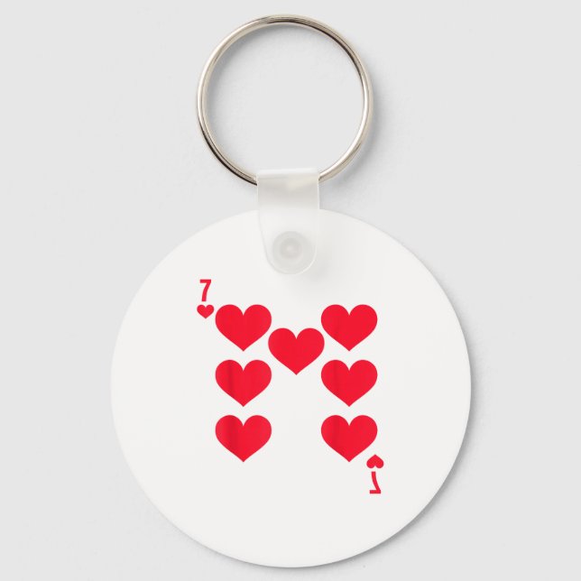 Funny 6 7 Of Hearts Matching 67 Meme Couple Valent Keychain (Front)