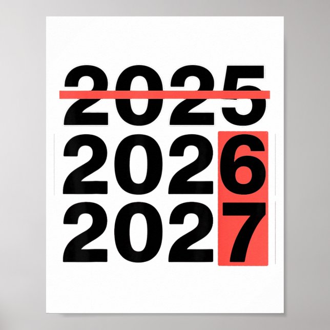 Funny 6 7 Party Happy New Year 2026 2027 67 Meme S Poster (Front)