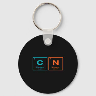 Funny 6 7 Periodic Table Carbon Nitrogen Humor  Keychain