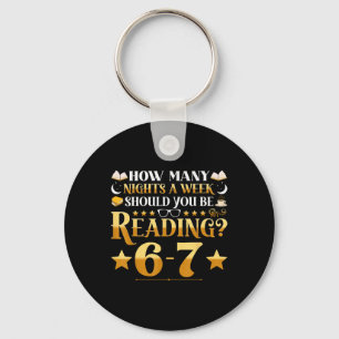Funny 6-7 Reading Meme Quote Teacher Librarian Boo Keychain