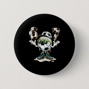 Funny 6 7 Six Seven 67 Soccer Ball Meme Glazed Dri 2 Inch Round Button