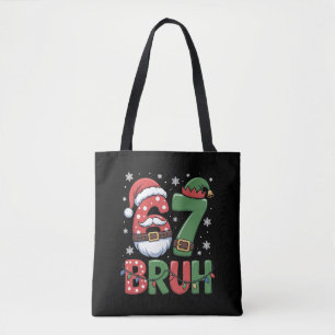 Funny 6 7 Six Seven Bruh Meme Christmas Santa Elf Tote Bag
