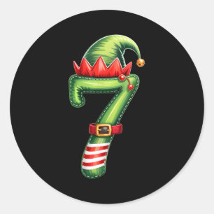 Funny 6 7 Six Seven Meme Couple Matching Christmas Classic Round Sticker