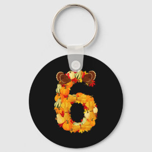 Funny 6 7 Six Seven Meme Couple Thanksgiving Turke Keychain