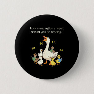 Funny 6 7 Six Seven Reading For Teacher Kids Book  2 Inch Round Button