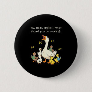 Funny 6 7 Six Seven Reading For Teacher Kids Book  2 Inch Round Button