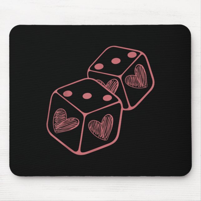 Funny 6 7 Valentine Couples Matching Love Heart Pl Mouse Pad (Front)
